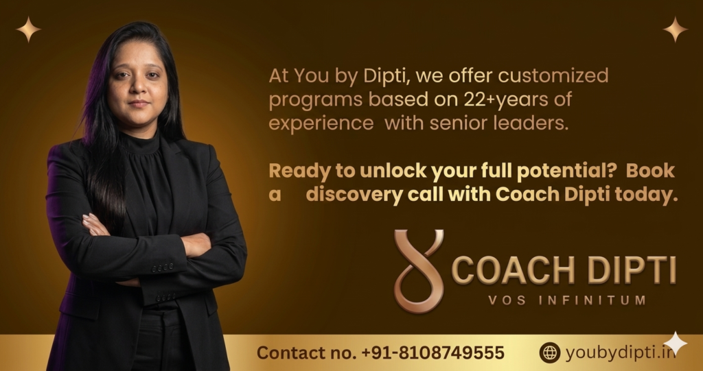 Coach Dipti leading an interactive presentation skills training session with a group of corporate professionals in a modern boardroom, helping teams choose the right training program.