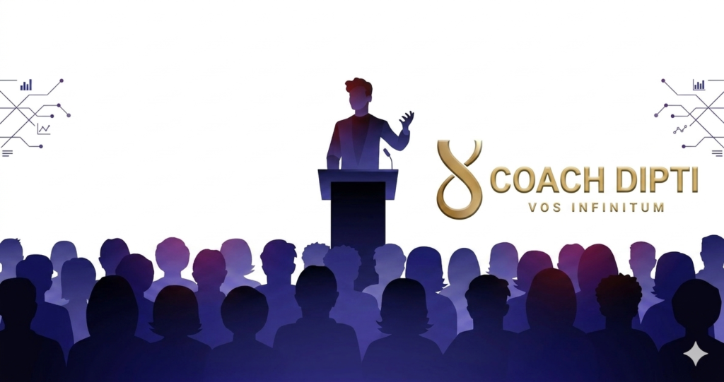 Corporate trainer leading a soft skills training session with a group of professionals in a modern boardroom, focusing on team performance and leadership development