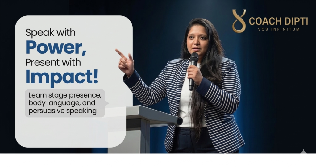 Coach Dipti leading a presentation skills training workshop for corporate professionals